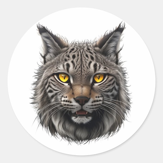 Lynx Runder Aufkleber (Vorderseite)