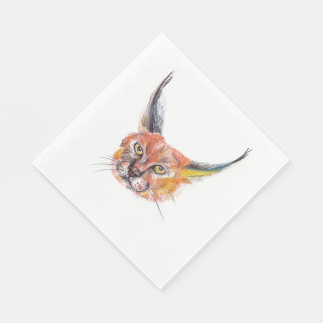 Lynxs Luncheon Paper Napkins Serviette (Ecke)