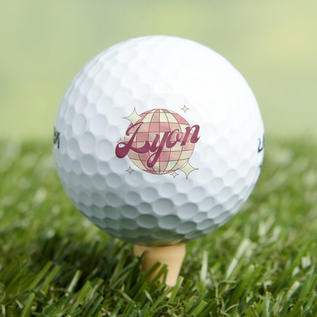 Lyon City France Retro Golf Resort Golfball (Von Creator hochgeladen)