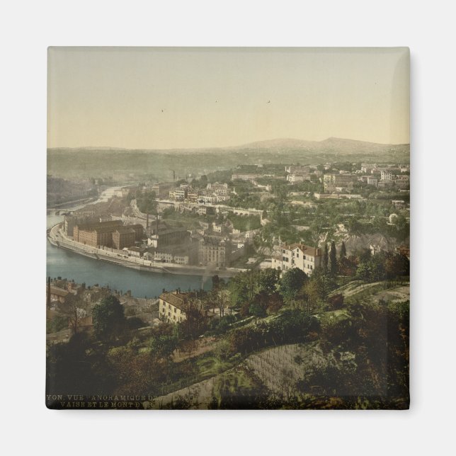 Lyon Cityview, Frankreich Magnet (Vorne)