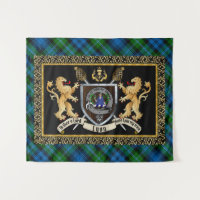 Lyon Clan Abzeichen & Motto mit Löwen