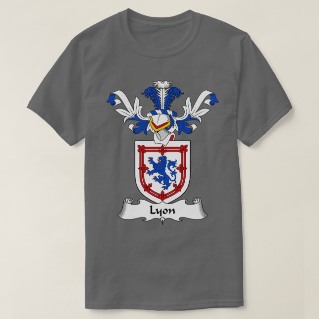 Lyon Coat of Arms Family Crest T-Shirt (Design vorne)