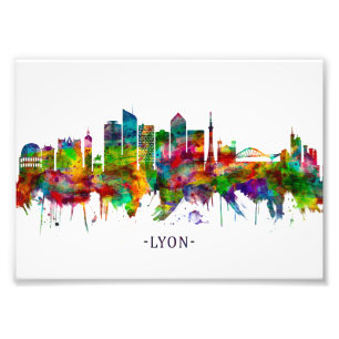 Lyon France Skyline Fotodruck