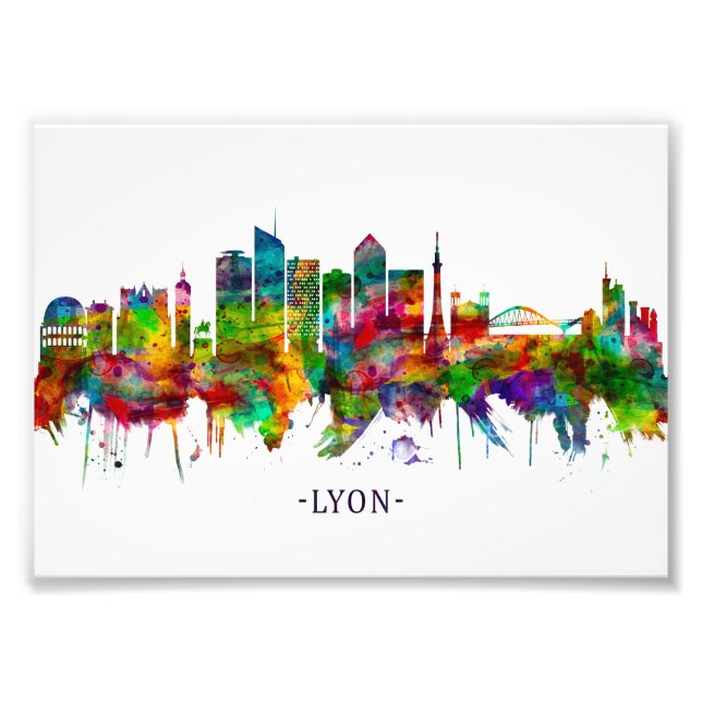 Lyon France Skyline Fotodruck (Vorne)