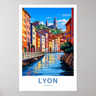 Lyon France Travel Print Poster