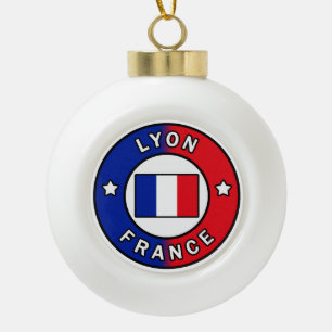 Lyon Frankreich Keramik Kugel-Ornament