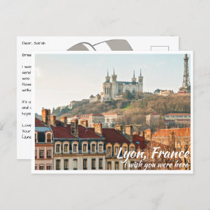 Lyon Frankreich mit Basilika Postkarte