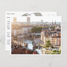 Lyon Frankreich mit der Postcard