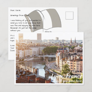Lyon Frankreich mit der Postcard Postkarte