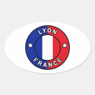Lyon Frankreich Ovaler Aufkleber