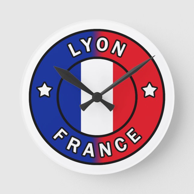 Lyon Frankreich Runde Wanduhr (Vorderseite)