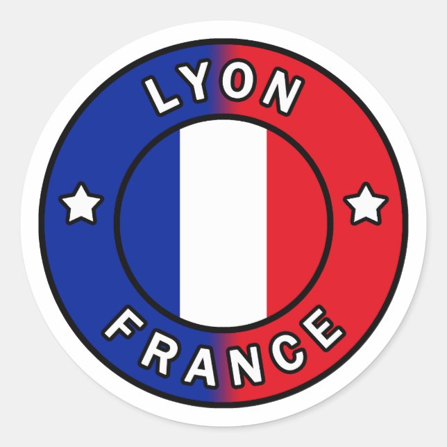 Lyon Frankreich Runder Aufkleber (Vorderseite)