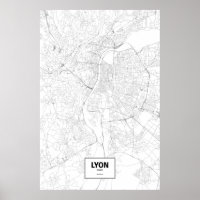 Lyon, Frankreich (schwarz auf weiß)