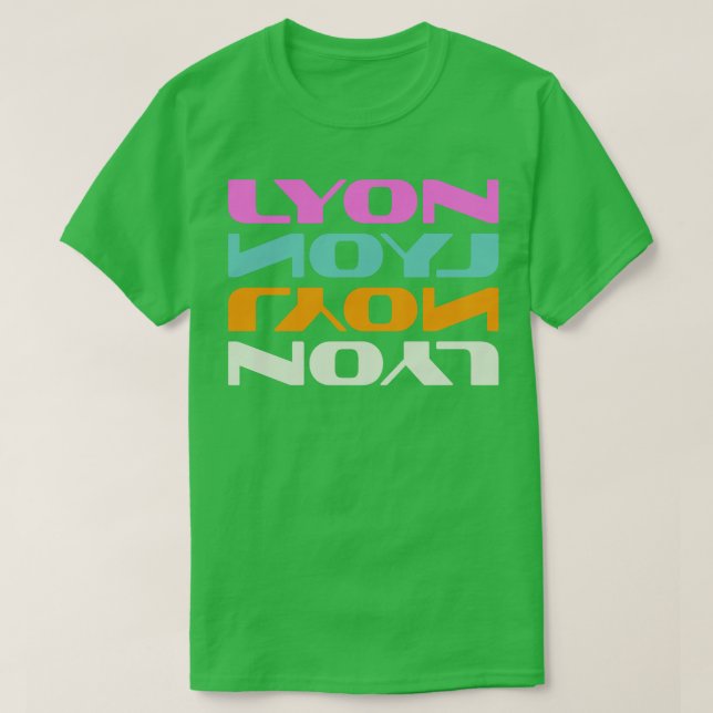Lyon Frankreich T-Shirt (Design vorne)