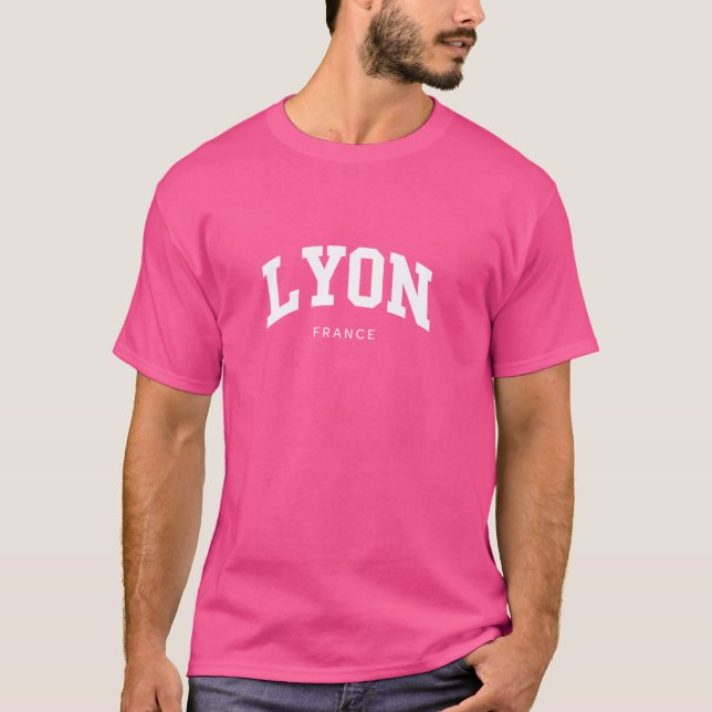 Lyon Frankreich - Uni Style Vacation Souvenir T-Shirt (Vorderseite)