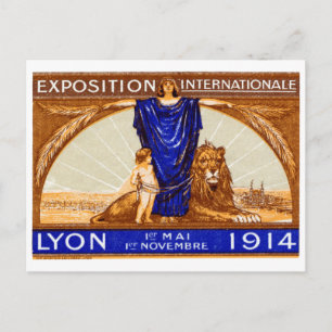 Lyon International Expo Poster 1914 Postkarte