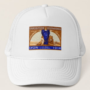 Lyon International Expo Poster 1914 Truckerkappe