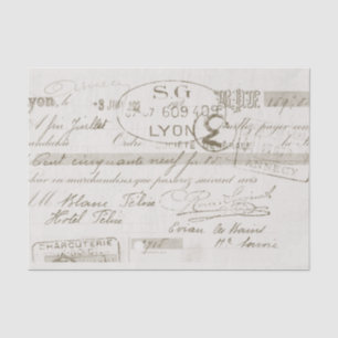 Lyon Invoice Vintages französisches Skript Seidenpapier