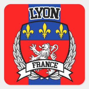 Lyon Quadratischer Aufkleber
