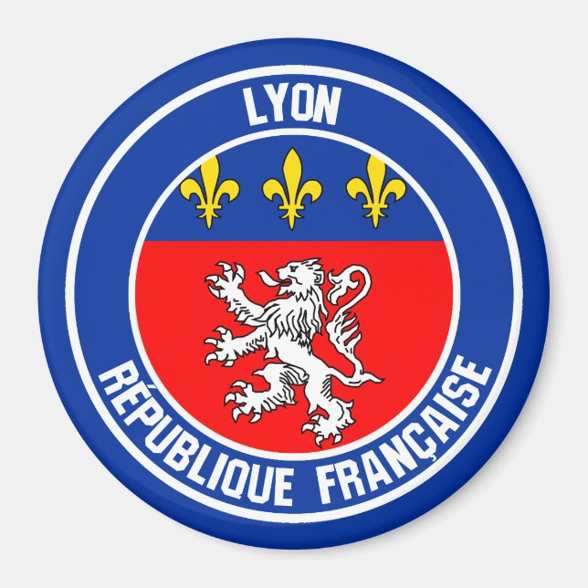 Lyon Round Emblem Magnet (Vorne)