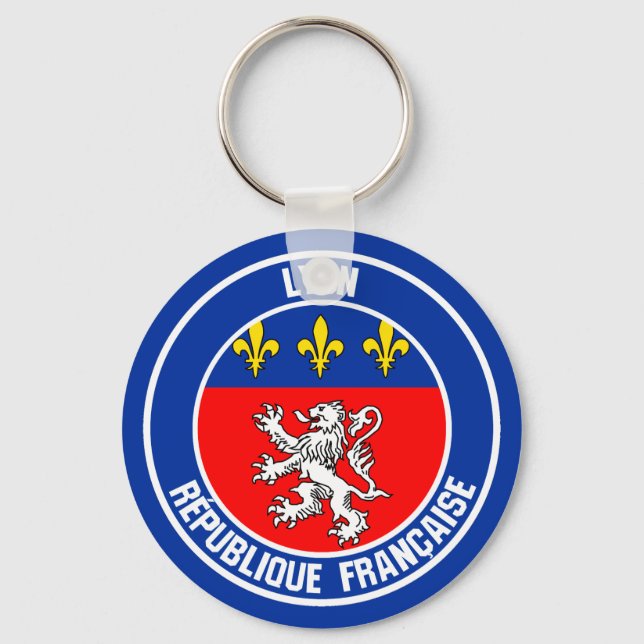 Lyon Round Emblem Schlüsselanhänger (Vorderseite)