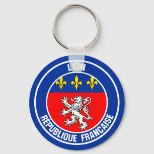 Lyon-RundEmblem Schlüsselanhänger