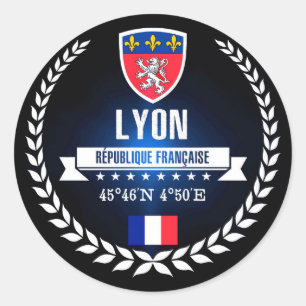 Lyon Runder Aufkleber