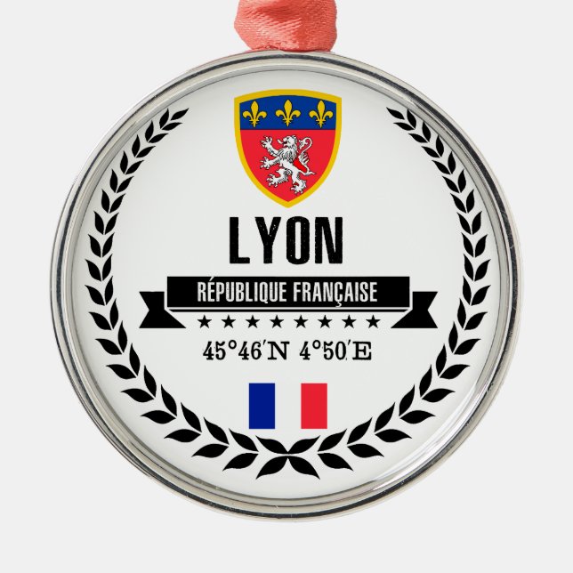 Lyon Silbernes Ornament (Vorne)