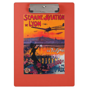 Lyon Vintage Poster der Aviationswoche Klemmbrett