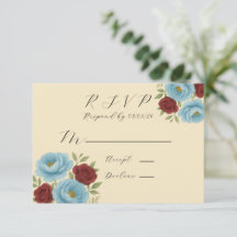 Lyons Blue Peony & Dark Red Peony Wedding