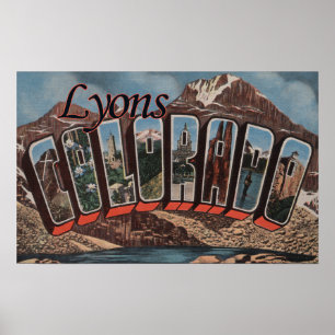 Lyons, ColoradoGroße BriefszenenLyonen, CO Poster