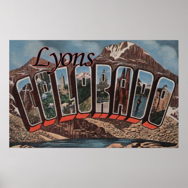Lyons, ColoradoGroße BriefszenenLyonen, CO Poster (Vorne)
