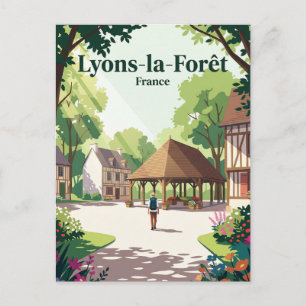 Lyons-la-Forêt Frankreich Postkarte