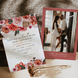 LYRA Bohemisch Fall Floral Baby Dusche Einladung