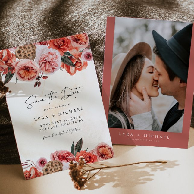 LYRA Bohemischer Fall Herbst Save the Date Bläsche Einladung (Von Creator hochgeladen)