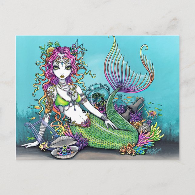 Lyra Gothic Mermaid Postkarte (Vorderseite)
