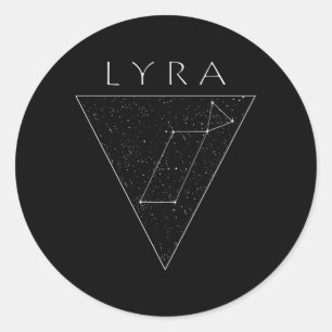 Lyra Star Constellation Lyran Starseed Runder Aufkleber