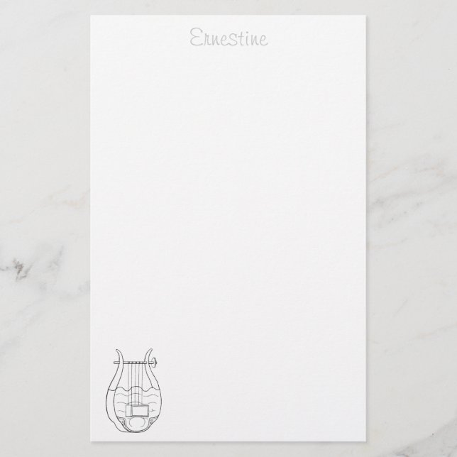 Lyre-Schreibwaren - personalisiert Briefpapier (Vorderseite)