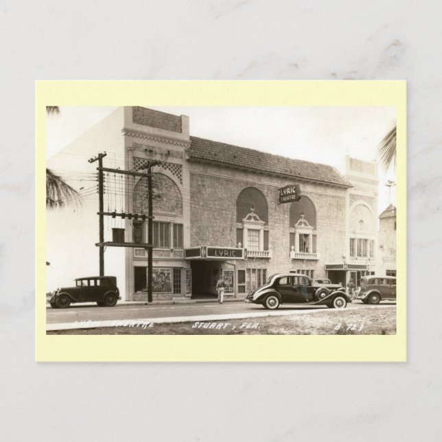 Lyric Movie Theater, Stuart, Florida Vintag Postkarte (Vorderseite)