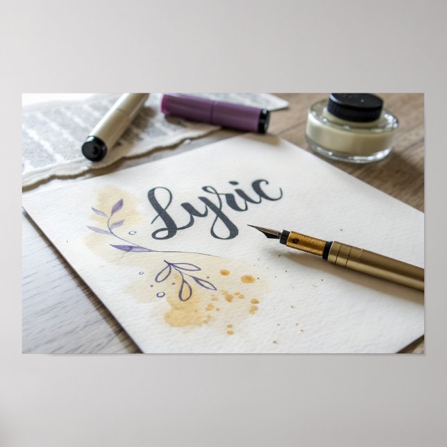 Lyric-Phrase Minimal Typography Poster (Vorne)