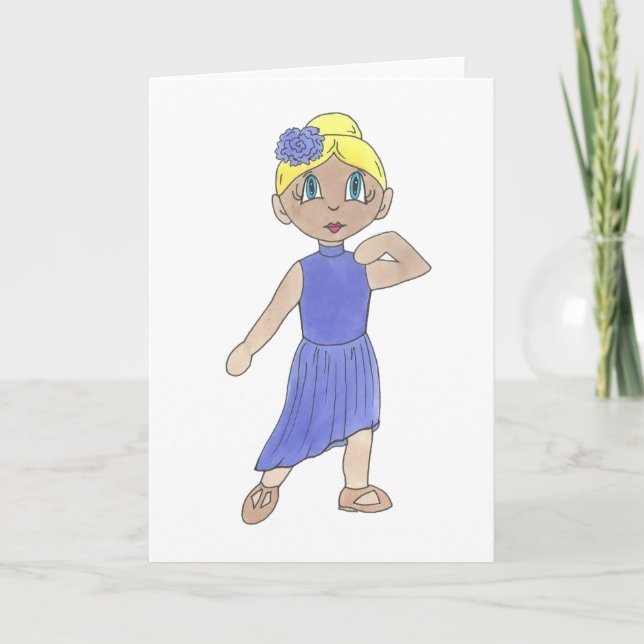 Lyrical Dancer Moderner Tanzlehrer Erwägung Dankeskarte (Vorderseite)