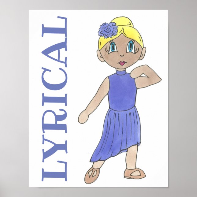LYRICAL Lila Dance Costume Moderner Tänzer Lehrer Poster (Vorne)