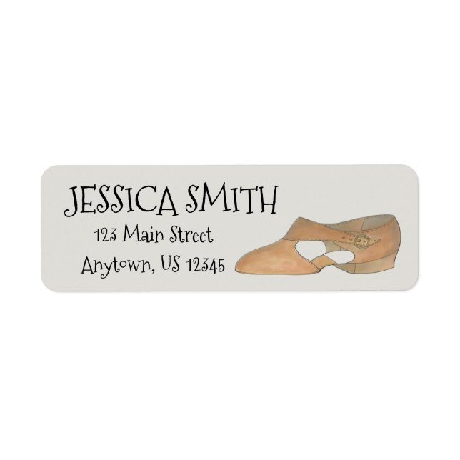 Lyrical Tan Modern Dance Teacher Shoe Personalisie (Vorne)