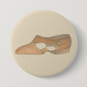 Lyrical Tan Modern Dance Teacher Showprint Button