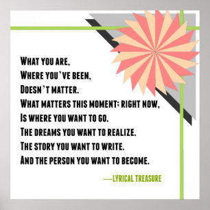 Lyrical Treasure Poster zur Inspiration-Veränderun