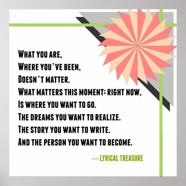 Lyrical Treasure Poster zur Inspiration-Veränderun (Vorne)