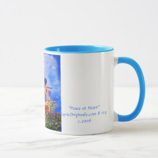 Lyrische am Vorlagen-"Frieden Herzen" Tasse
