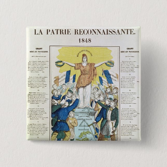 lyrisches Blatt für ein Lied eingeweiht Button (Vorderseite)