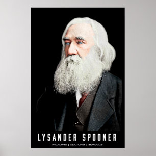 Lysander Spooner eingefärbtes individualisierbares Poster