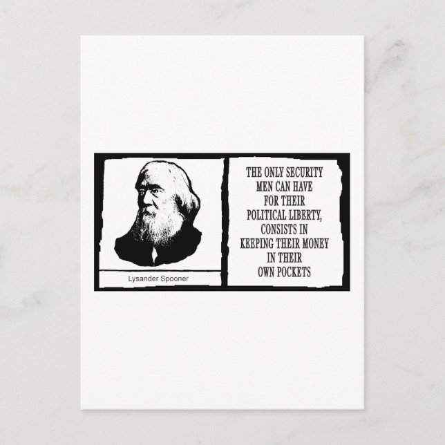 Lysander Spooner Postkarte (Vorderseite)